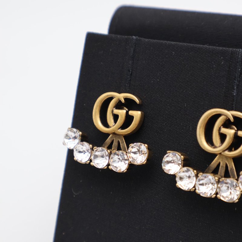 GUCCI GG水鑽耳環-5