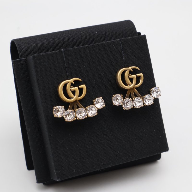 GUCCI GG水鑽耳環-6