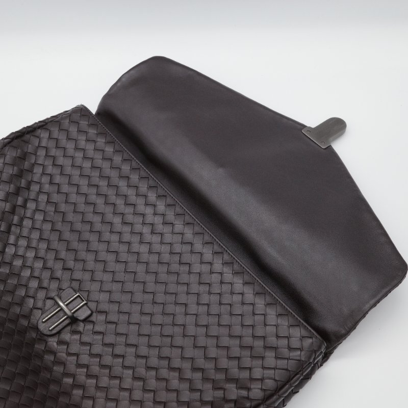 Bottega Veneta 寶緹嘉 Intrecciato 黑色 牛皮 編織包 公事包 手提包-9