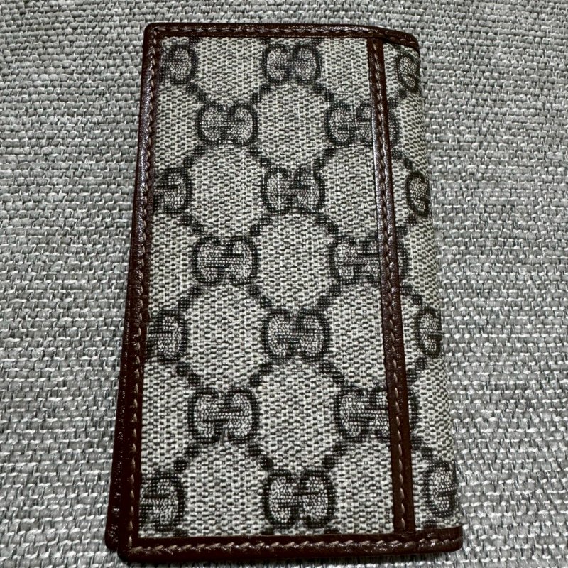 Gucci 雙G  Supreme 帆布卡片套-1