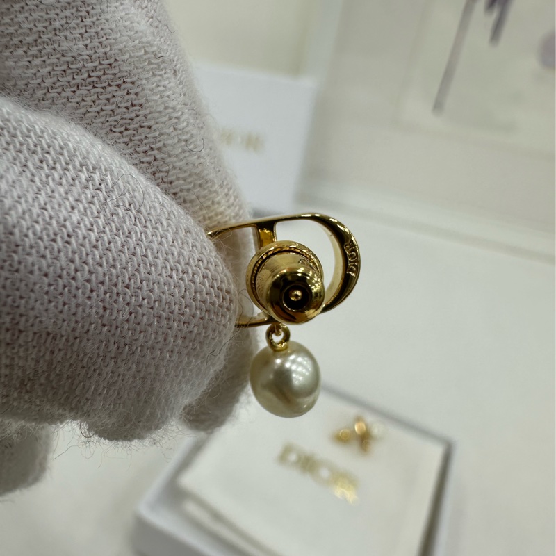 Dior CD珍珠小耳環-4