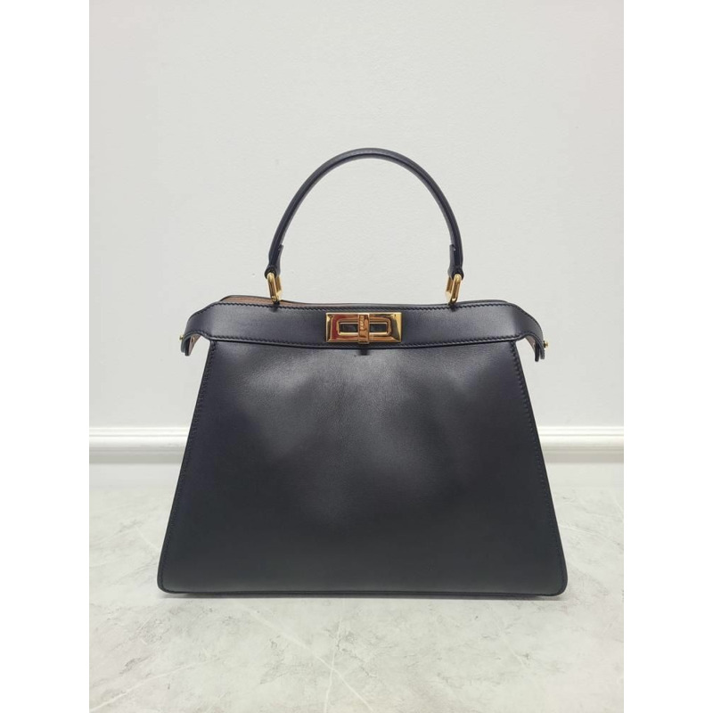 【包稅】FENDI 玫瑰黑小牛皮 Peekaboo ICY 中號-1