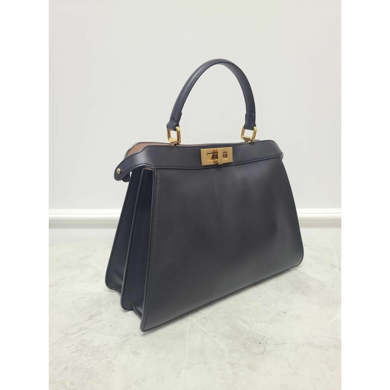 【包稅】FENDI 玫瑰黑小牛皮 Peekaboo ICY 中號-3