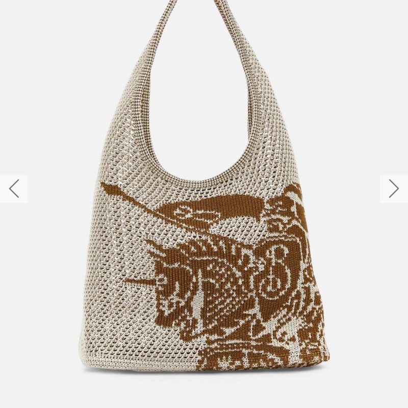 Burberry 大型米白色編織包-1