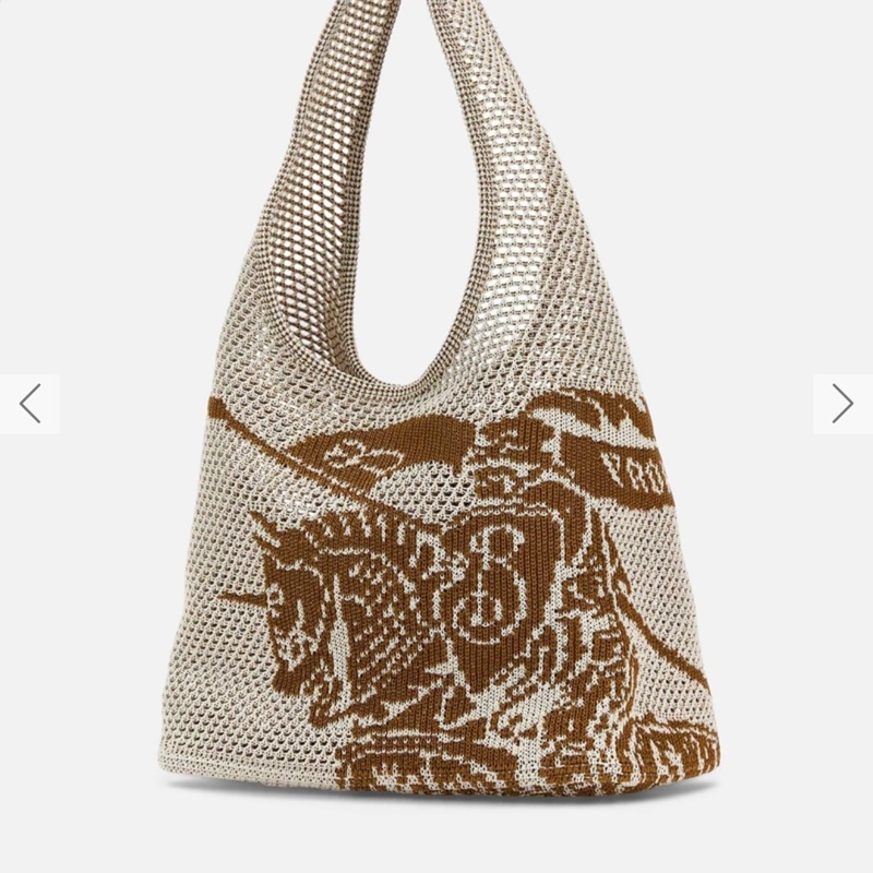 Burberry 大型米白色編織包-2