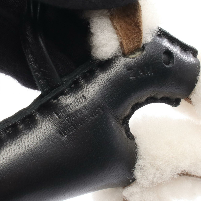 愛馬仕 Buddy 包飾 Z Agneau milo Mouton 黑白二手女士-2