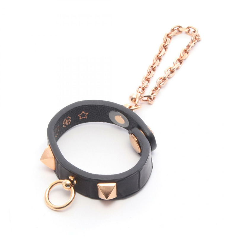 愛馬仕 Rival 其他配件 異國皮革 黑色 二手 女士-0