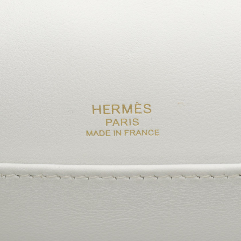 愛馬仕 Geta 肩挎包 B Chevre GHW 白色蘑菇色 二手 女士-3