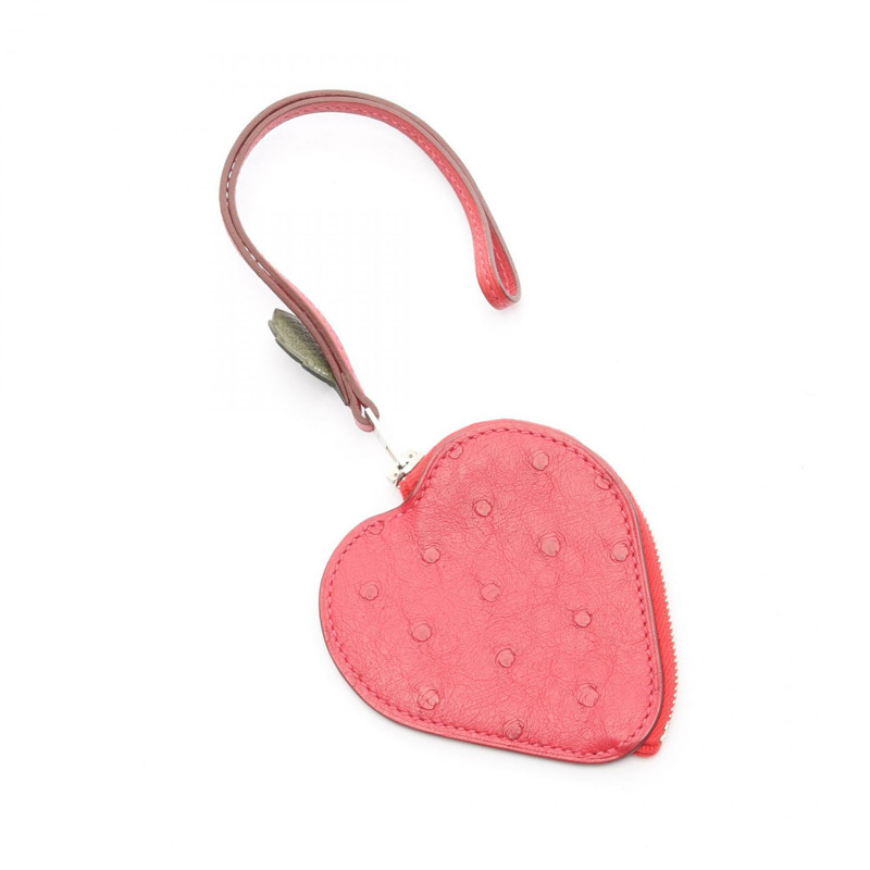 愛馬仕 Tutti Frutti 零錢包，鴕鳥皮材質，紅色，二手，女士款-1