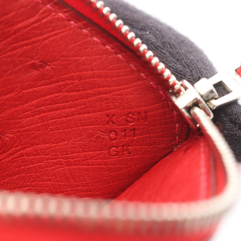 愛馬仕 Tutti Frutti 零錢包，鴕鳥皮材質，紅色，二手，女士款-4