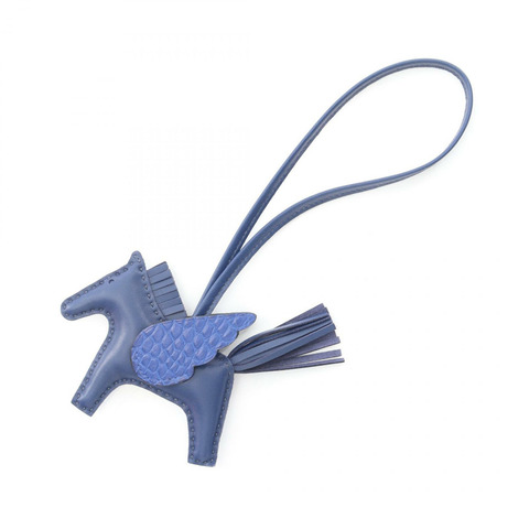 愛馬仕 Rodeo Pegasus PM Touch 藍色 Saphir 藍色 Electric 吊墜 Agneau milo Agneau milo / Matt 鱷魚皮滑雪板