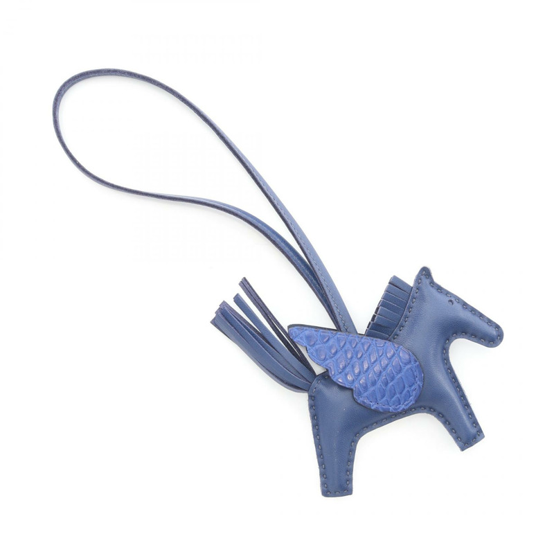愛馬仕 Rodeo Pegasus PM Touch 藍色 Saphir 藍色 Electric 吊墜 Agneau milo Agneau milo / Matt 鱷魚皮滑雪板-1