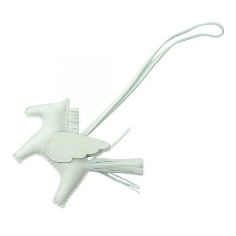 愛馬仕 Rodeo Pegasus PM 吊飾 Agneau milo Swift 皮革，薄荷綠，二手 W