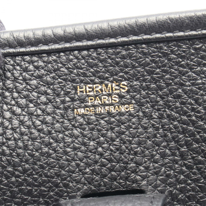 愛馬仕 Evelyne 3 PM 肩挎包 D Taurillon Clemence 黑色 二手 金色五金-3