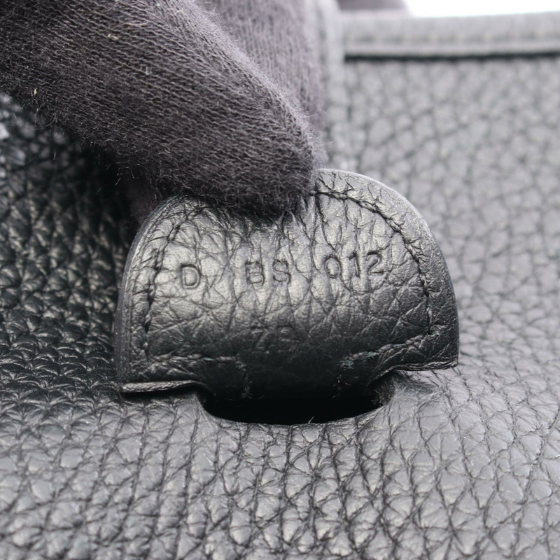 愛馬仕 Evelyne 3 PM 肩挎包 D Taurillon Clemence 黑色 二手 金色五金-4