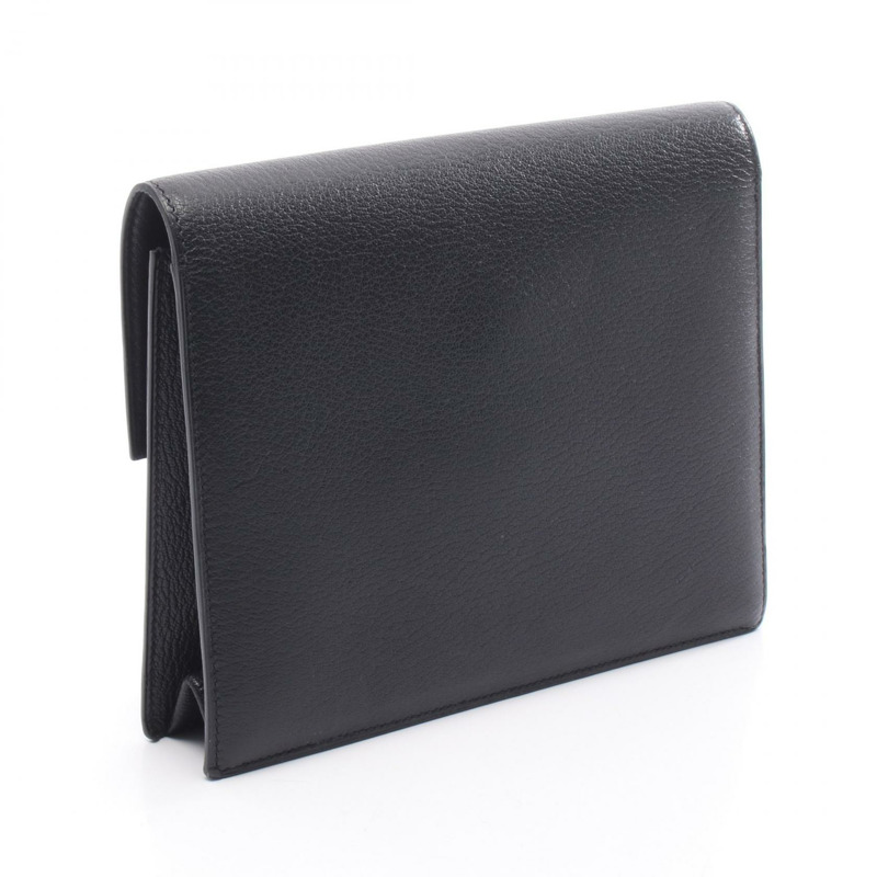 HERMES Verrou 手拿包 Chevre 皮革 黑色 二手 女用 GHW C-1