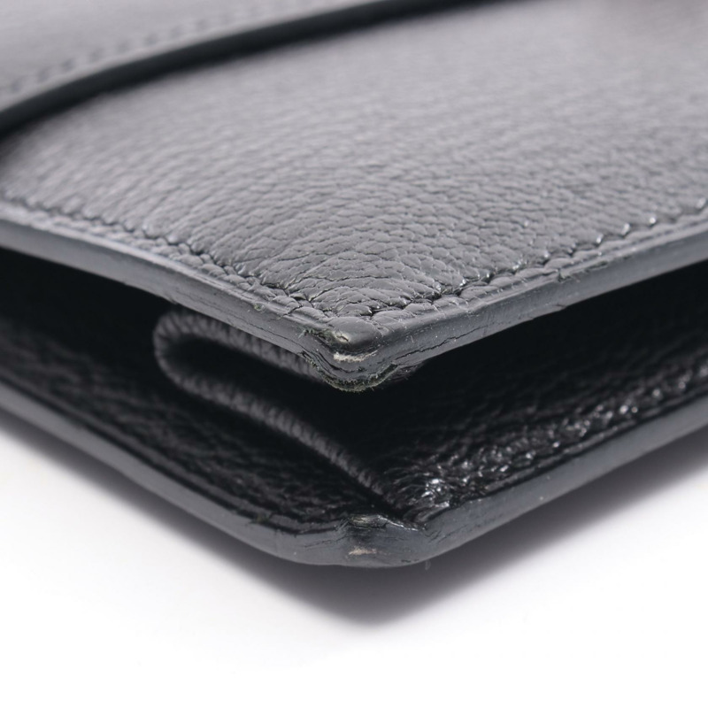 HERMES Verrou 手拿包 Chevre 皮革 黑色 二手 女用 GHW C-5