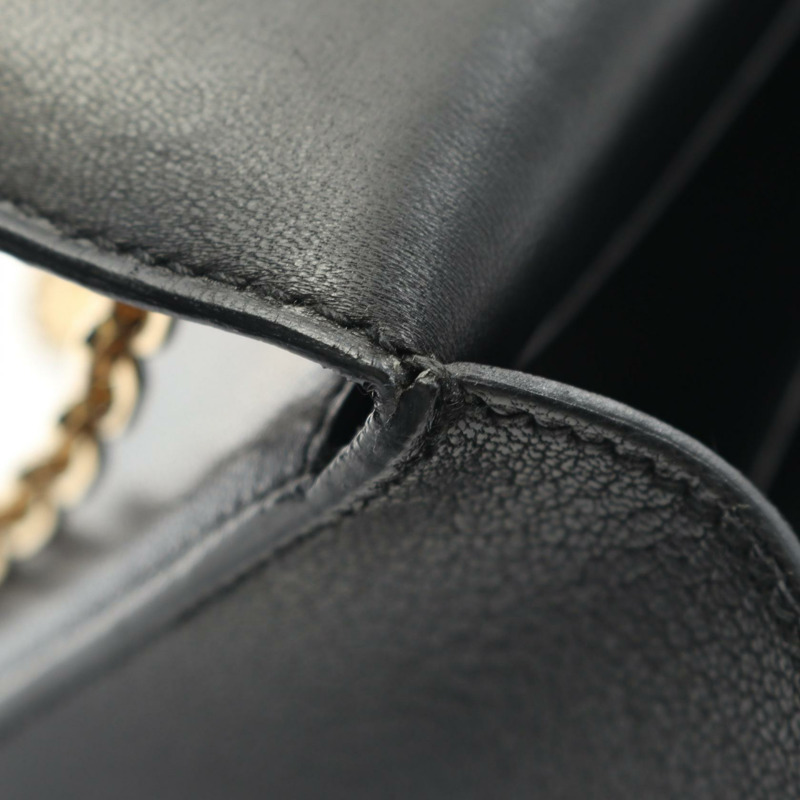 愛馬仕 Verrou 迷你鏈條肩包，D 山羊皮黑色，二手，金色五金-7