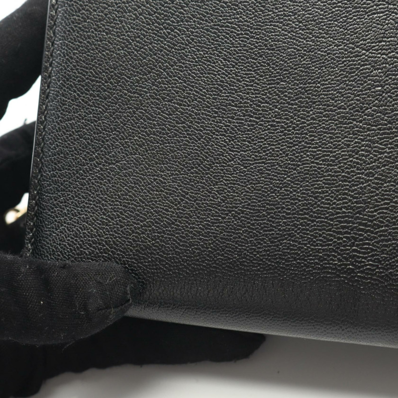 愛馬仕 Verrou 迷你鏈條肩包，D 山羊皮黑色，二手，金色五金-8