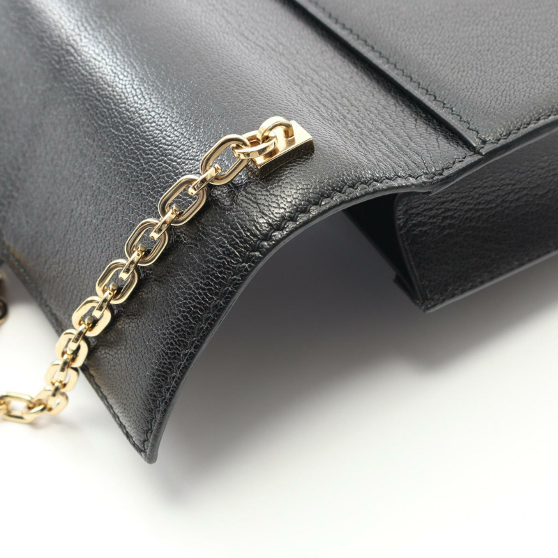 愛馬仕 Verrou 迷你鏈條肩包，D 山羊皮黑色，二手，金色五金-9