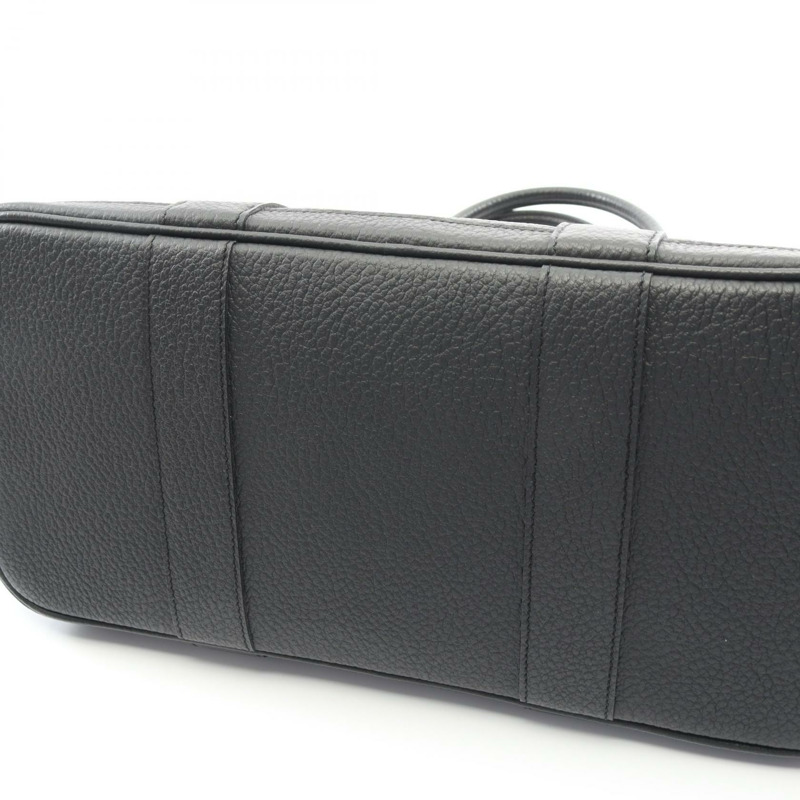 愛馬仕 Garden Party PM 手提包 X Country 皮革黑色二手女士 SHW-6