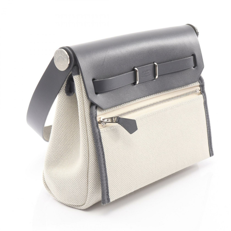 愛馬仕 Herbag Zip 迷你肩斜背包，搭配 Toile H Vache Hunter SHW 五金配件，二手-1