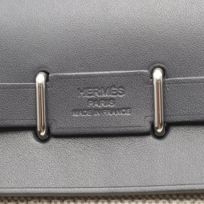 愛馬仕 Herbag Zip 迷你肩斜背包，搭配 Toile H Vache Hunter SHW 五金配件，二手-3