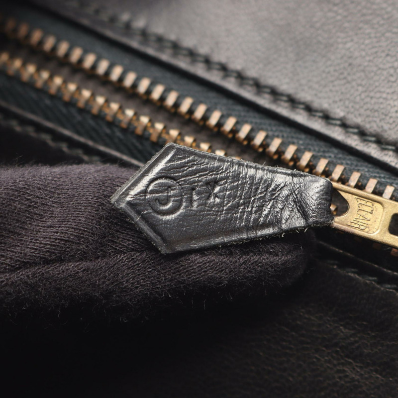 愛馬仕復古商務手拿包 J Box 小牛皮黑色金色五金二手女士-4