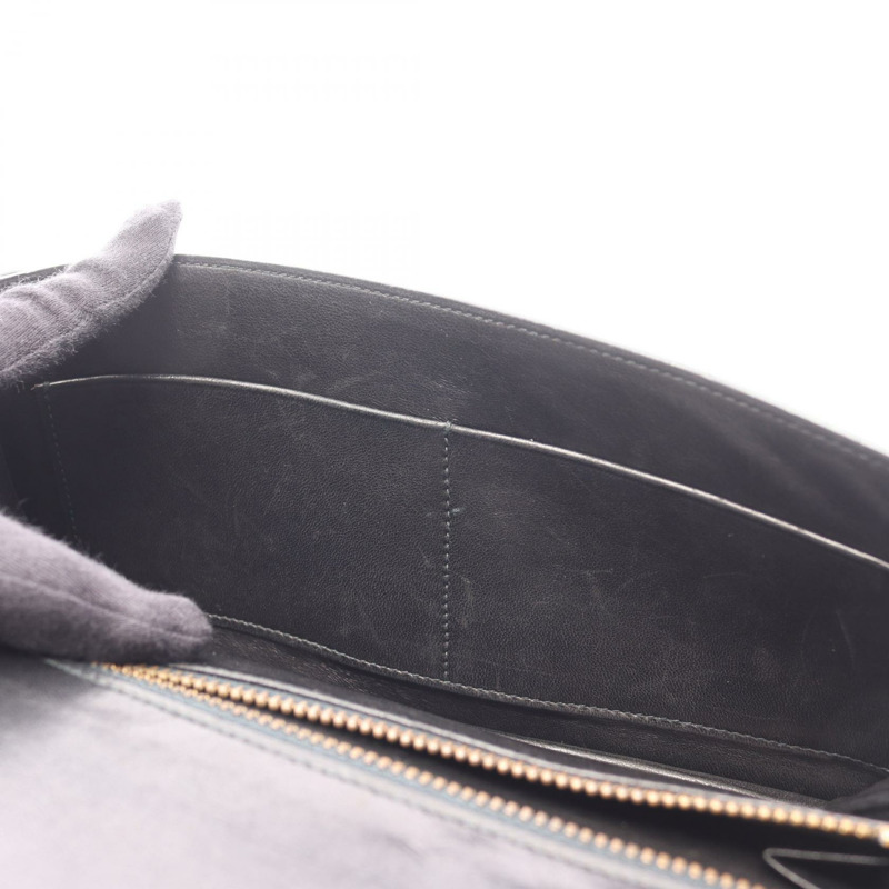 愛馬仕復古商務手拿包 J Box 小牛皮黑色金色五金二手女士-10