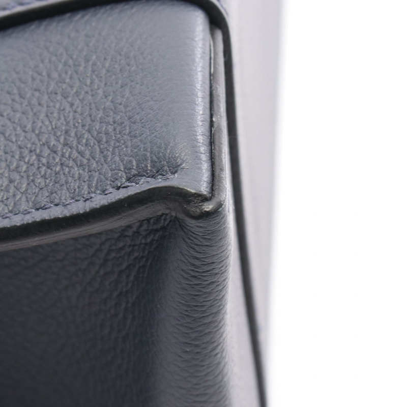 愛馬仕 Cabache 托特單肩斜挎包，Evergrain 藍色，二手，帶五金配件-5