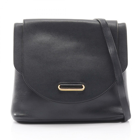 愛馬仕 R Gulliver 肩挎包，藍色靛藍皮革，二手，女士，金色五金