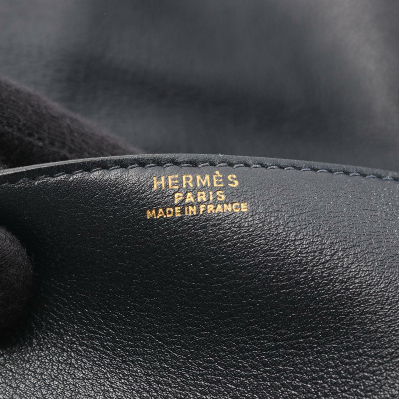 愛馬仕 R Gulliver 肩挎包，藍色靛藍皮革，二手，女士，金色五金-3