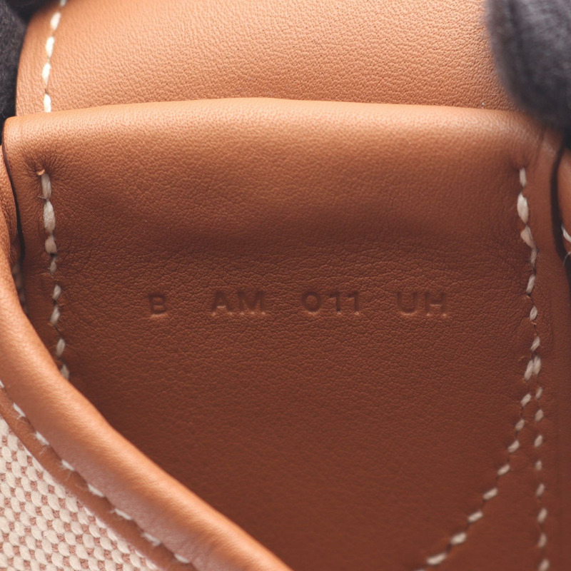 愛馬仕 Alson 單肩包 B Toile H Swift 皮革 米白色 金色 二手 GHW 女士-4