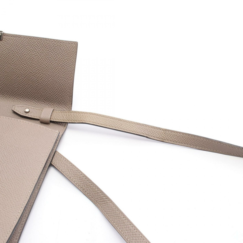愛馬仕 Clic 16 斜背包，Epsom 皮革，Gris tourterelle 灰色，二手，帶五金配件-6
