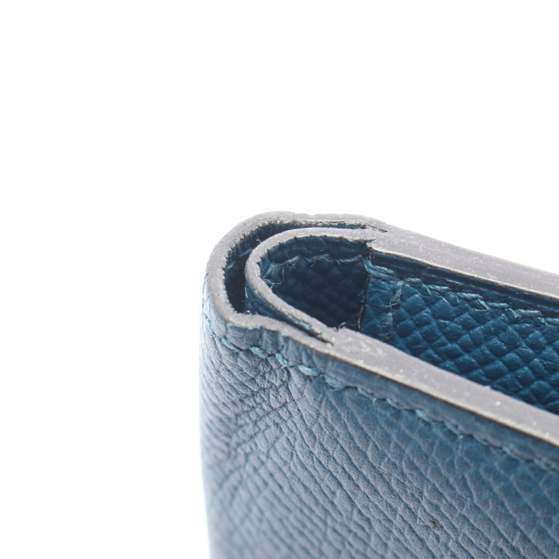 愛馬仕 MC2 Thales 雙折皮夾 G Epsom 藍色 de galice 二手男士 SHW-8