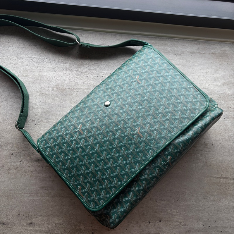 Goyard綠色郵差包-0