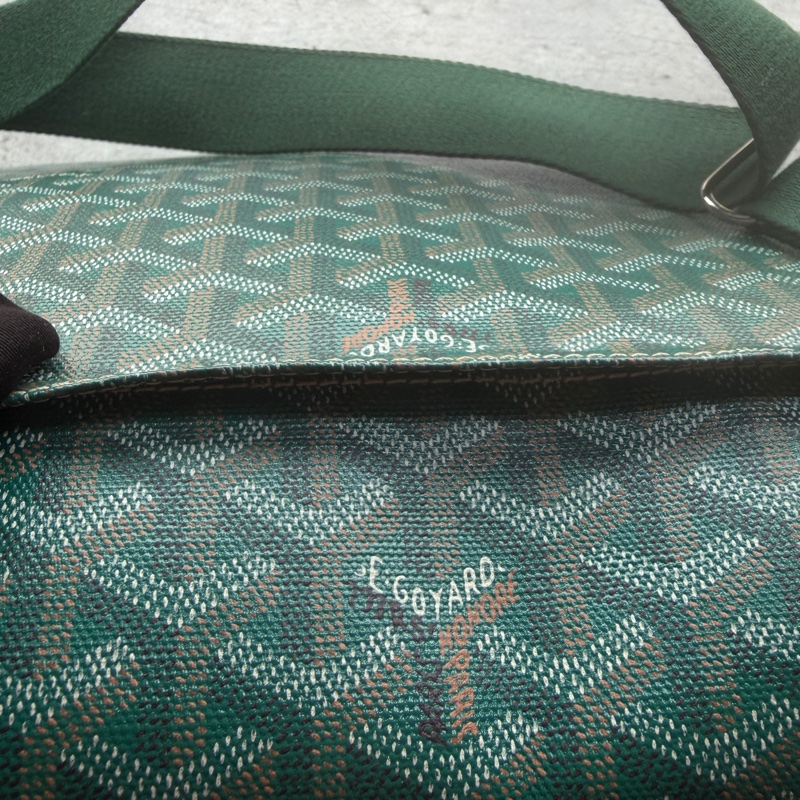 Goyard綠色郵差包-4