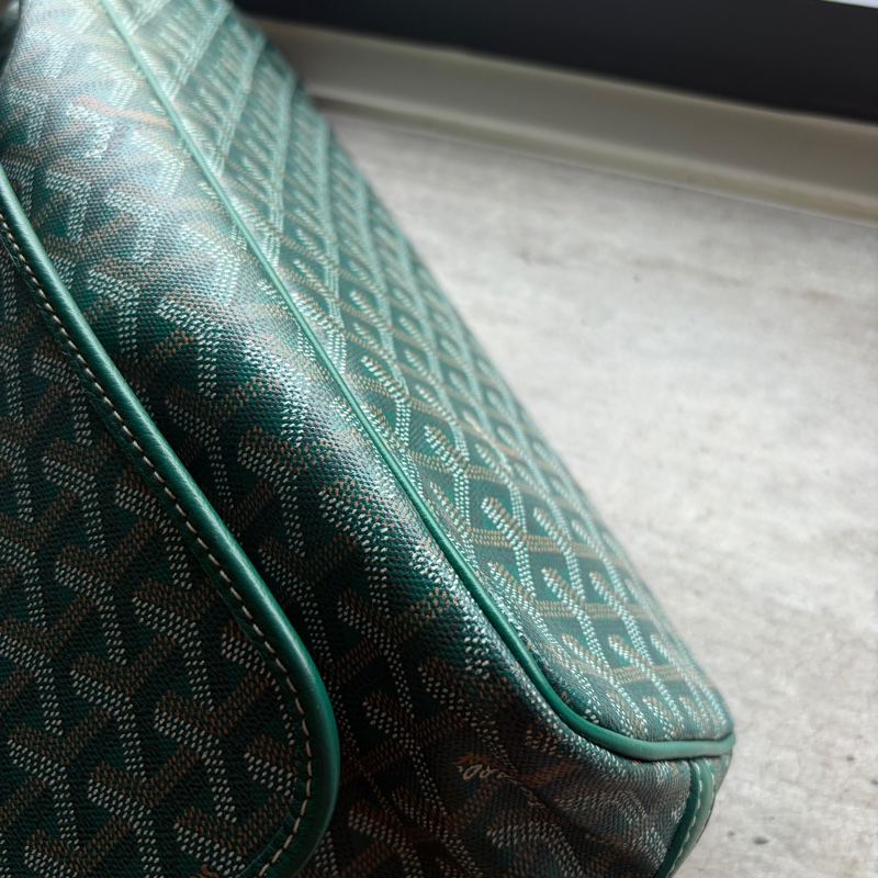 Goyard綠色郵差包-8