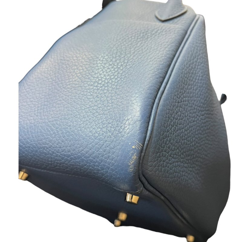 【美收精品】HERMES LINDY 30寶藍色A刻印  4-866-5