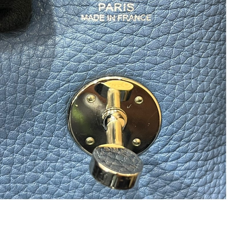 【美收精品】HERMES LINDY 30寶藍色A刻印  4-866-11