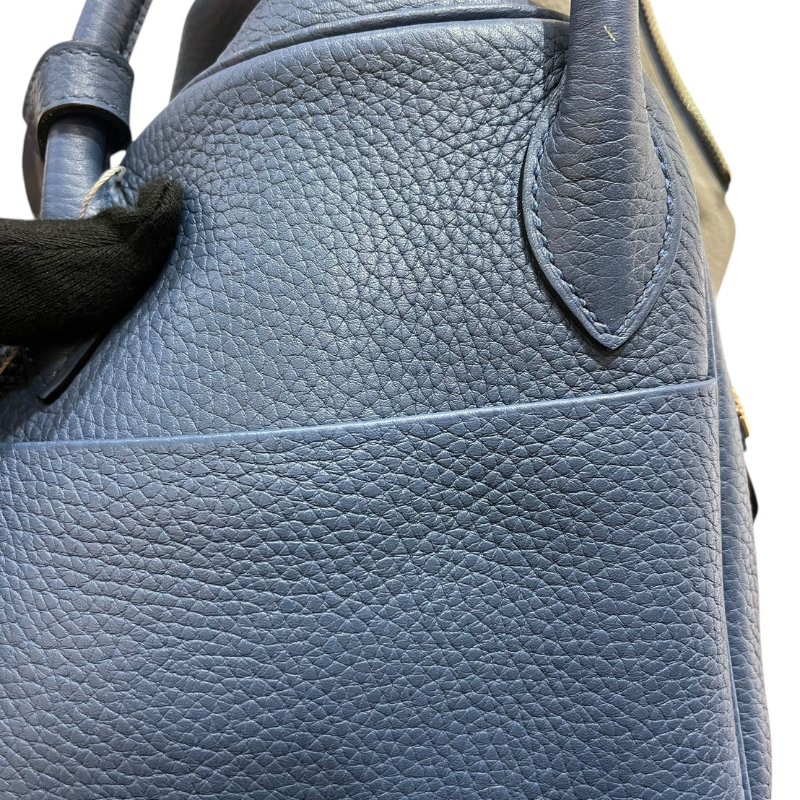 【美收精品】HERMES LINDY 30寶藍色A刻印  4-866-19