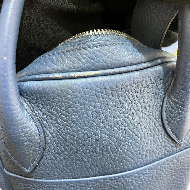 【美收精品】HERMES LINDY 30寶藍色A刻印  4-866-20