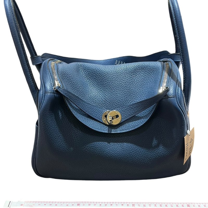 【美收精品】HERMES LINDY 30寶藍色A刻印  4-866-22