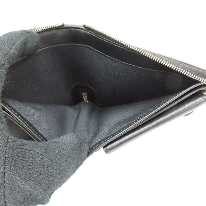 黑色 粒面牛皮 Zipped Bi-Fold 拉鍊短夾【CELINE 賽琳】 10J613BEN.38SI-5
