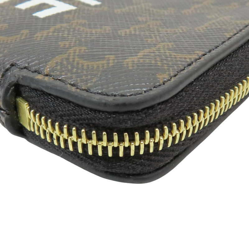 棕色 Triomphe帆布 拉鍊零錢包【CELINE 賽琳】 10C662CAZ.38NO-10