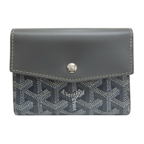 灰色 Goyardine帆布 Saint Gabriel 三折 扣式 短夾【GOYARD 高雅德】