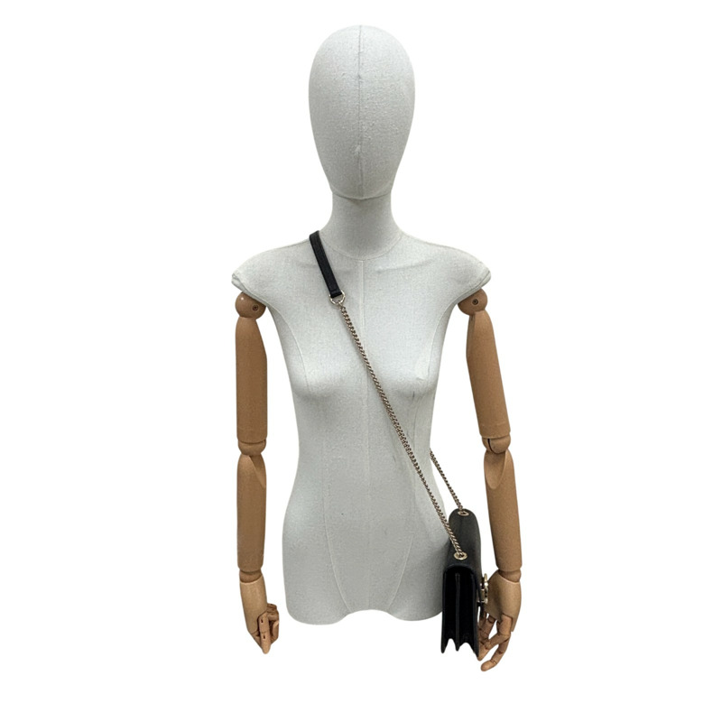 黑色 牛皮 Interlocking G 肩背包【GUCCI 古馳】 510304-7