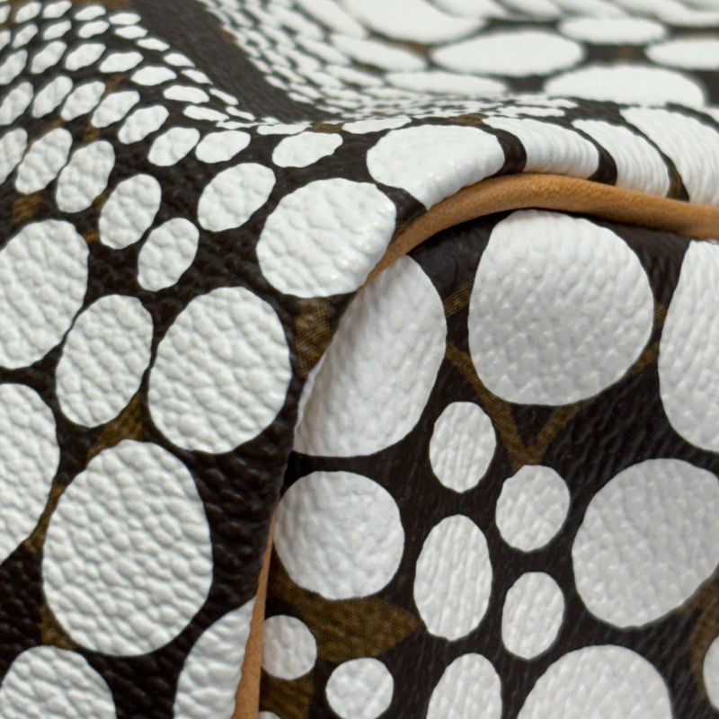 草間彌生聯名 棕色 原花帆布 Speedy 30 波士頓包【LOUIS VUITTON LV 路易威登】 M40690-13