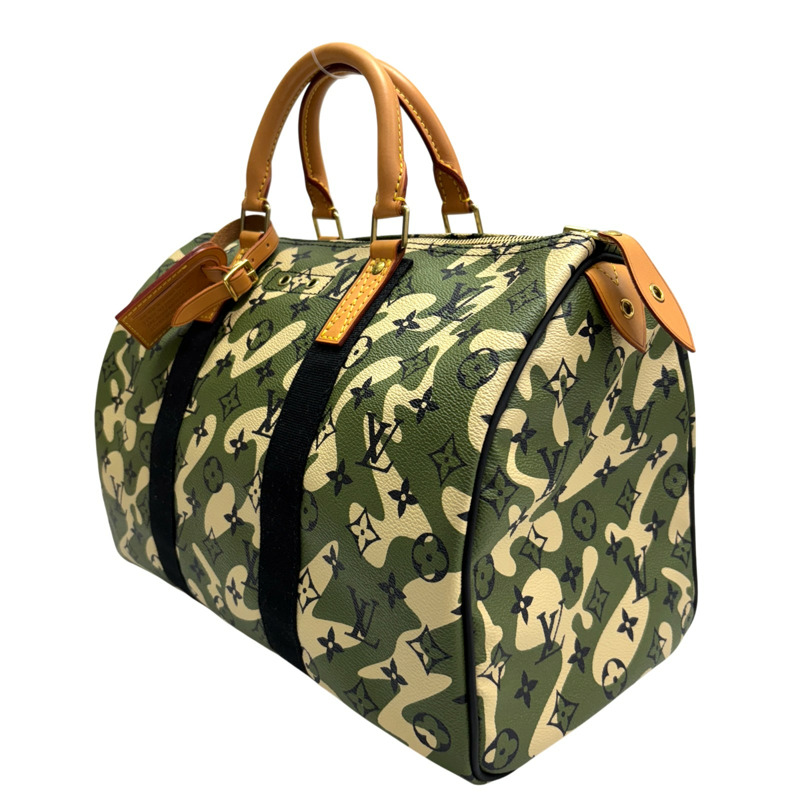 迷彩綠色 村上隆聯名系列 Speedy 35 波士頓包【LOUIS VUITTON LV 路易威登】 M95773-1