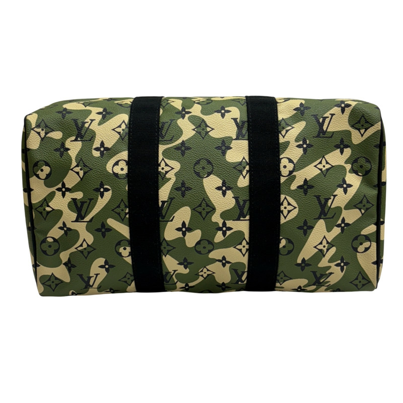 迷彩綠色 村上隆聯名系列 Speedy 35 波士頓包【LOUIS VUITTON LV 路易威登】 M95773-3